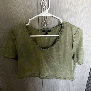 Green forever 21 crop top